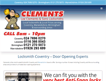 Tablet Screenshot of clementslocksmiths.co.uk